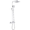 Ascot Cool-Touch Thermostatic Mixer Shower w/Riser & Overhead Kit - Chrome