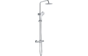Grove Round Thermostatic Bar Mixer w/Riser Kit - Chrome