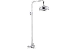 Beverley Concentric Single Outlet Shower Valve & Overhead Kit Pack 2 - Chrome