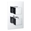 Ashby Thermostatic Single Outlet Twin Shower Valve - Chrome