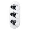 Grove Thermostatic Two Outlet Triple Shower Valve - Chrome