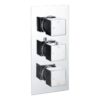 Ashby Thermostatic Two Outlet Triple Shower Valve - Chrome