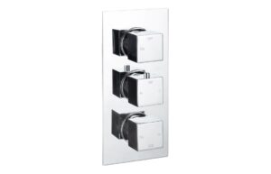 Ashby Thermostatic Three Outlet Triple Shower Valve - Chrome
