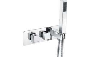 Jessop Thermostatic Two Outlet Shower Valve w/Handset - Chrome