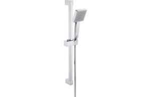 Ashby Square Slider Rail Kit & Single Mode Handset - Chrome