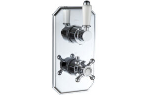 Beverley Traditional Lever Thermostatic Single Outlet Shower Valve - Chrome