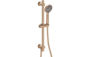 Grove Round Riser Rail Kit w/Elbow & 3 Mode Handset - Brushed Bronze