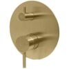 Vema Tiber Two Outlet Shower Mixer w/Diverter - Brushed Brass