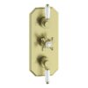 Beverley Traditional Lever Thermostatic Two Outlet Shower Valve - Brushed Brass