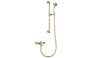 Beverley Concentric Single Outlet Shower Valve & Riser Kit Pack 1 - Brushed Brass