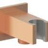 Ashby Square Handset Wall Bracket with Wall Outlet - Brushed Bronze