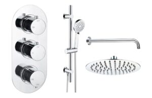 Grove Round Shower Valve & Kit Pack 3 - Chrome