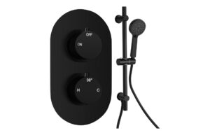 Grove Round Shower Valve & Kit Pack 2 - Matt Black