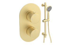Grove Round Shower Valve & Kit Pack 2 - Brushed Brass