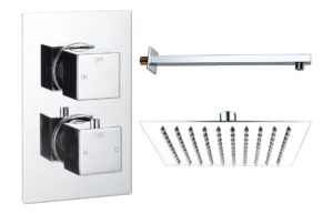 Ashby Square Shower Valve & Kit Pack 1 - Chrome