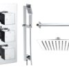 Ashby Square Shower Valve & Kit Pack 3 - Chrome
