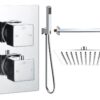 Ashby Square Shower Valve & Kit Pack 4 - Chrome