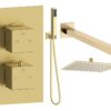 Ashby Square Shower Valve & Kit Pack 4 - Brushed Brass
