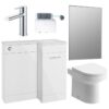 Henlow 900mm Furniture & BTW WC Pack - White Gloss (RH)