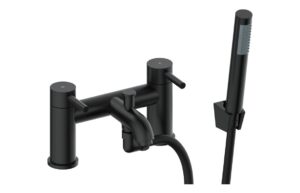 Fulton Bath/Shower Mixer & Bracket - Matt Black