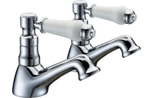 Marymead Bath Pillar Taps - Chrome