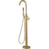 Fulton Floor Standing Bath/Shower Mixer - Brushed Brass