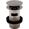 Vema Slotted Push Button Waste - Stainless Steel