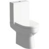 Letchmore Rimless Close Coupled Open Back WC & Soft Close Seat