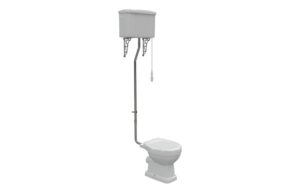 London High Level WC & Soft Close Seat w/Chrome Finishes