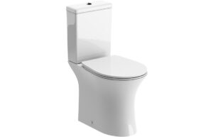 Sandown Rimless Close Coupled Open Back WC & Soft Close Seat