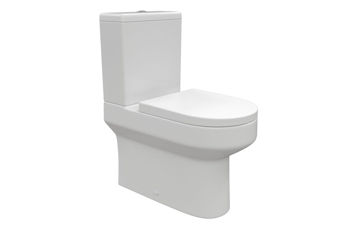 Letchmore Rimless Close Coupled Fully Shrouded WC & Soft Close Seat