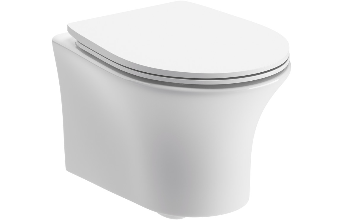 Sandown Rimless Wall Hung WC & Soft Close Seat