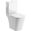 Trent Rimless Close Coupled Open Back Comfort Height WC & Soft Close Seat