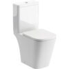 Trent Rimless Close Coupled Open Back Short Projection WC & Soft Close Seat