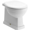 London Back To Wall Comfort Height WC & Soft Close Seat w/Br.Brass Finishes