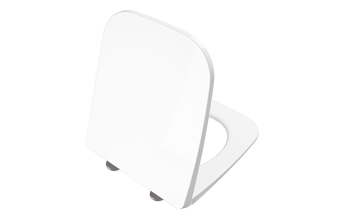 VitrA Universal Square Super Slim Soft Close Toilet Seat (Quick Release) - White