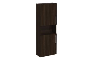 VitrA Root Flat 55cm 2 Door Semi-Tall Unit (LH Hinge) - Walnut