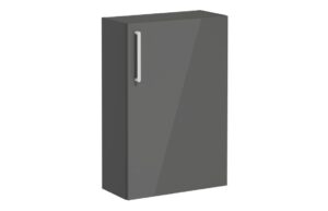 VitrA Root Flat 55cm 1 Door Slim Lower/Base Unit (RH Hinge) - Anthracite High Gloss