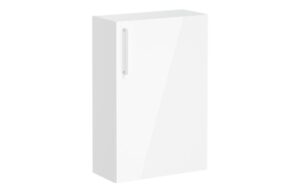 VitrA Root Flat 55cm 1 Door Slim Lower/Base Unit (RH Hinge) - High Gloss White