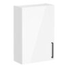 VitrA Root Flat 60cm 1 Door Upper/Wall Unit (LH Hinge) - High Gloss White