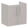 VitrA Root Flat 60cm 2 Door Wall Hung Slim Washbasin Unit - Bright Sahara Beige