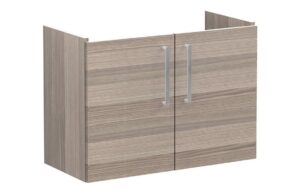 VitrA Root Flat 80cm 2 Door Wall Hung Slim Washbasin Unit - Cordoba