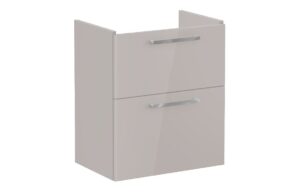 VitrA Root Flat 60cm 2 Drawer Slim Washbasin Unit - Bright Sahara Beige