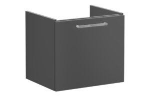 VitrA Root Flat 60cm 1 Drawer Washbasin Unit - Matt Storm Grey