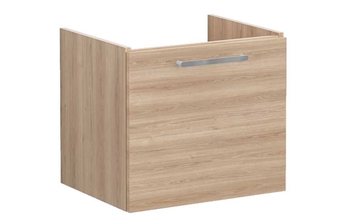 VitrA Root Flat 60cm 1 Drawer Washbasin Unit - Natural Oak