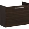 VitrA Root Flat 80cm 1 Drawer Washbasin Unit - Walnut