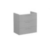 VitrA Root Flat 80cm 3 Drawer Washbasin Unit - Matt Rock Grey