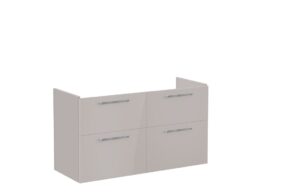 VitrA Root Flat 120cm 4 Drawer Washbasin Unit - Bright Sahara Beige
