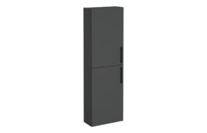 VitrA Root Flat 55cm 2 Door Slim Tall Unit (LH Hinge) - Matt Storm Grey