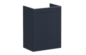 VitrA Root Classic 40cm 1 Door Wall Hung Slim Washbasin Unit (LH Hinge) - Matt Dark Blue